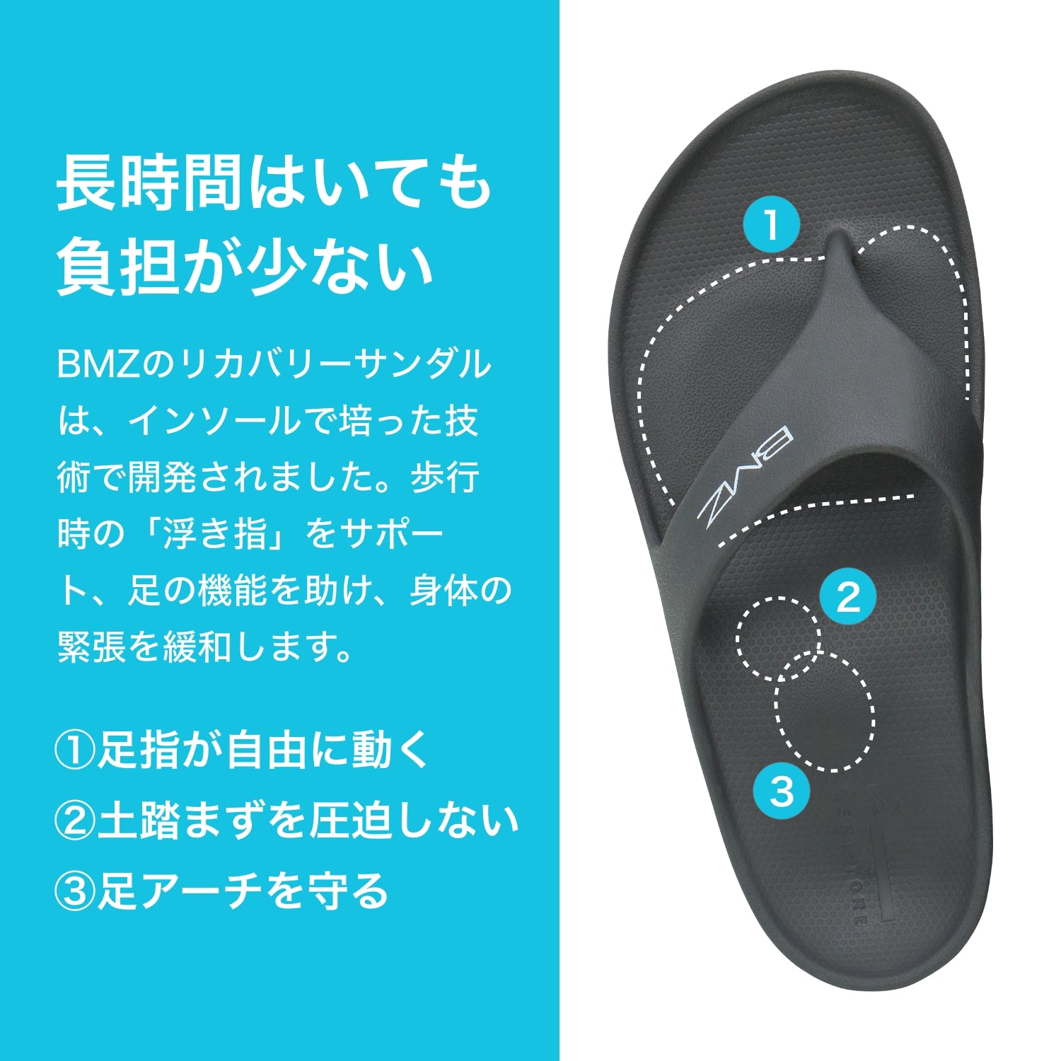 アシトレサンダル プラス|リカバリーサンダル