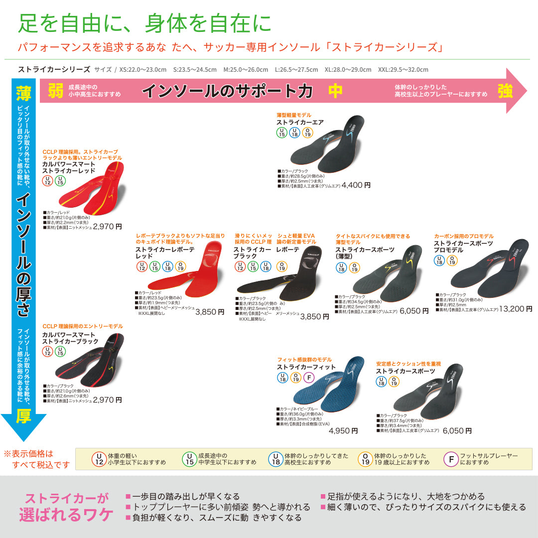 ストライカースポーツ プロモデル - 22.0cm-23.0cm